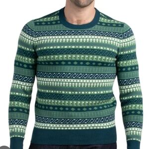 NWOT Bonobos Men's Green Fair Isle Golf Pattern Sweater XL